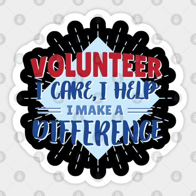 Volunteer Lettering Sticker by consigliop